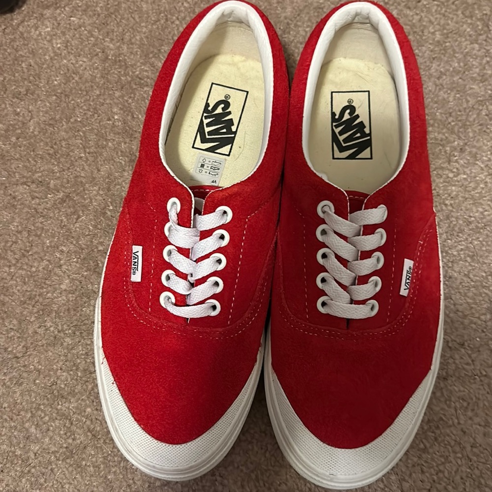 Vans shoes -red in color